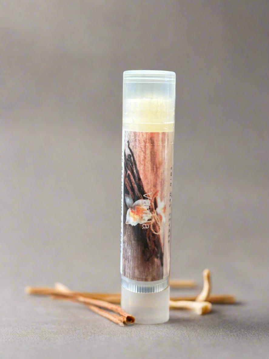 Lip balm with vanilla sticks